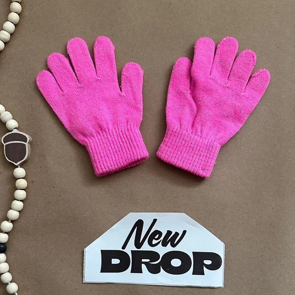 CAPELLI OF NEW YORK Glitter Gloves SIZE S/M (GIRLS) Luxe Accessory Warm